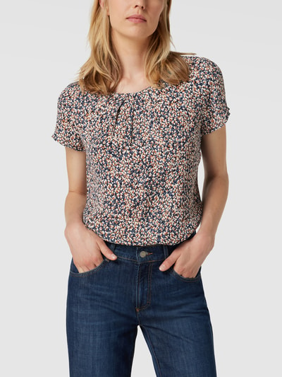 s.Oliver BLACK LABEL Blouseshirt met all-over motief Lichtblauw - 4