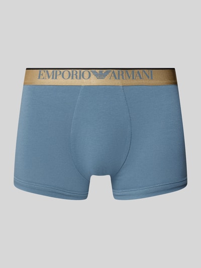 Emporio Armani Trunks mit elastischem Logo-Bund Bleu 1