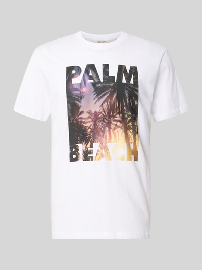 Produktfoto, Regular Fit T-Shirt aus reiner Baumwolle Modell 'MAGDY LIFE' von Only & Sons, Optik: Unifarben mit Foto-Print, Herren T-Shirt, Rundhals, Kurzarm, glatte Textur