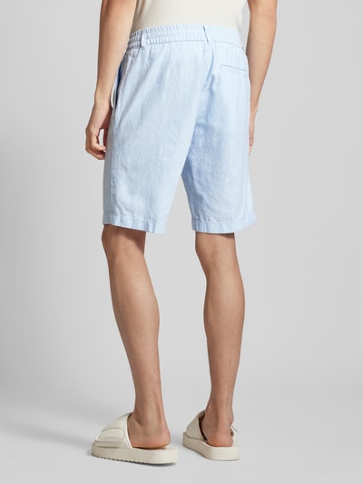 Tom Tailor Denim Regular Fit Leinenshorts mit Gesäßtasche Hellblau 5