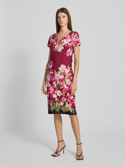 Adrianna Papell Knielange kokerjurk met strikdetail Rood - 1