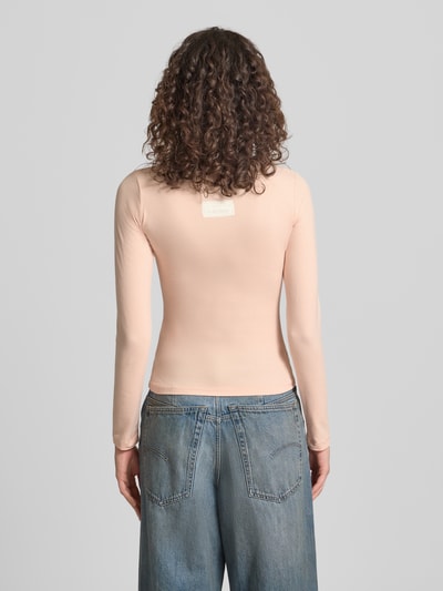 ANOTHER COTTON LAB Slim Fit Longsleeve mit Logo-Detail Rosa 5