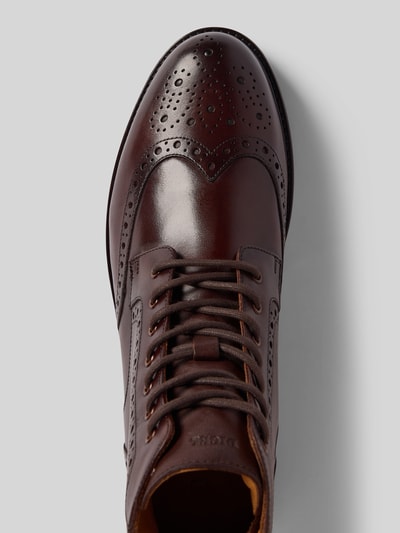 DIGEL Buty ze skóry z zamkiem błyskawicznym model ‘Spencer’ Średniobrązowy 3
