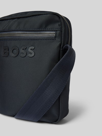 BOSS Schoudertas met labelapplicatie, model 'Catch_3.0' Donkerblauw - 3