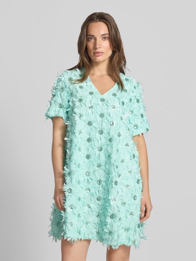 YAS Cocktailjurk met pailletten, model 'ABELONE' Mintgroen - 4