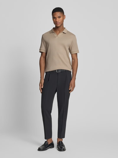 JOOP! COLLECTION Regular Fit Poloshirt mit V-Ausschnitt Modell 'Rauljose' Beige 1