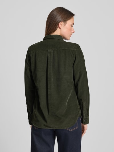 Gant Cordbluse mit Knopfleiste Dunkelgruen 5