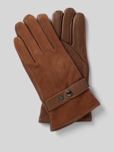 JOOP! COLLECTION Handschoenen van schapenleer met trensje Cognac - 1