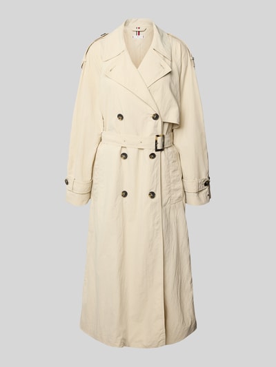 Tommy Hilfiger Regular fit trenchcoat met reverskraag Ecru - 2