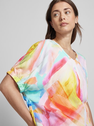 Emily Van den Bergh Blusenshirt mit Allover-Muster Modell 'Multi Aquarell' Pink 3