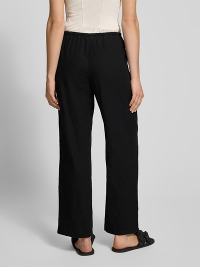 Gina Tricot Wide Leg Leinenhose mit Tunnelzug Black 5