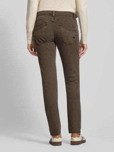 Buena Vista Slim fit jeans met knoopsluiting, model 'Malibu' Taupe - 5