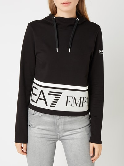 EA7 Emporio Armani Hoodie mit Logo-Print Black 3