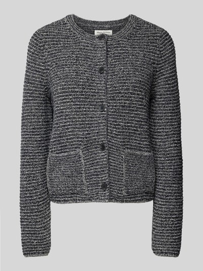 Marc O'Polo Slim Fit Cardigan aus Baumwoll-Mix in Melange Marine 2