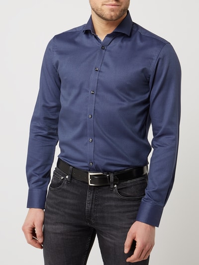 Bruun & Stengade Slim fit zakelijk overhemd van katoen Marineblauw - 4