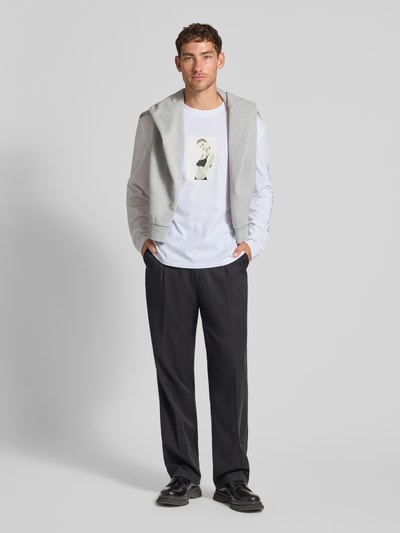 CK Calvin Klein Shirt met lange mouwen en motiefprint Wit - 1