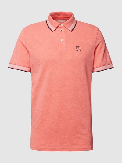 Tom Tailor Poloshirt met labelstitching Koraal - 2