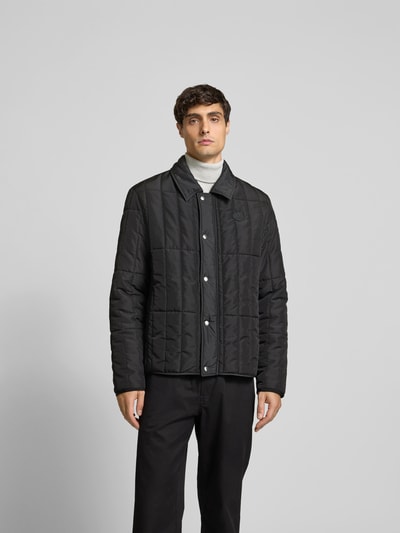 MAISON KITSUNE Steppjacke mit Kentkragen Black 4