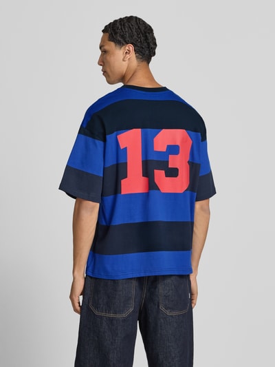 REVIEW Oversized T-Shirt mit Label-Stitching Marine 5