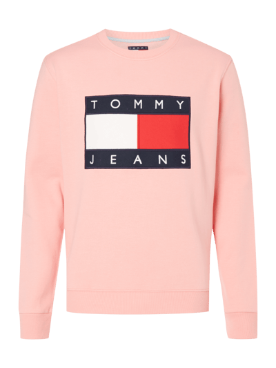 TOMMY JEANS Sweatshirt mit großem Logo-Aufnäher Pink 1