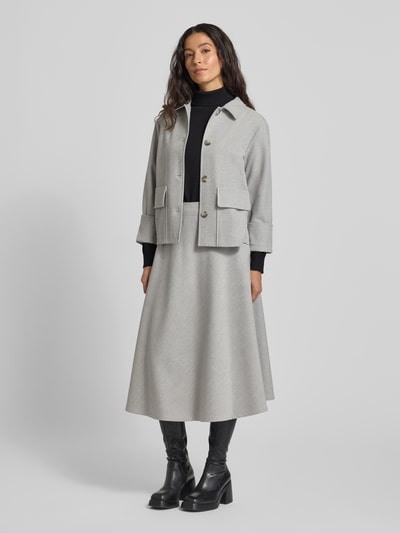 More & More Regular fit blazer met klepzakken Lichtgrijs - 1