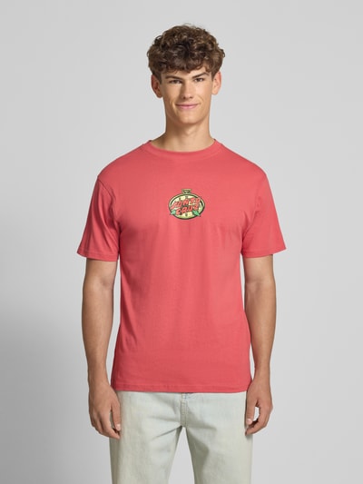 SANTA CRUZ T-Shirt mit Label-Print und Rundhalsausschnitt Koralle 4
