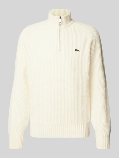 Lacoste Wollpullover mit Stehkragen Offwhite 2