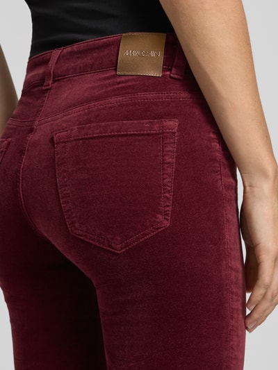 Marc Cain Skinny Fit Stoffhose mit Zier-Stitching Bordeaux 3