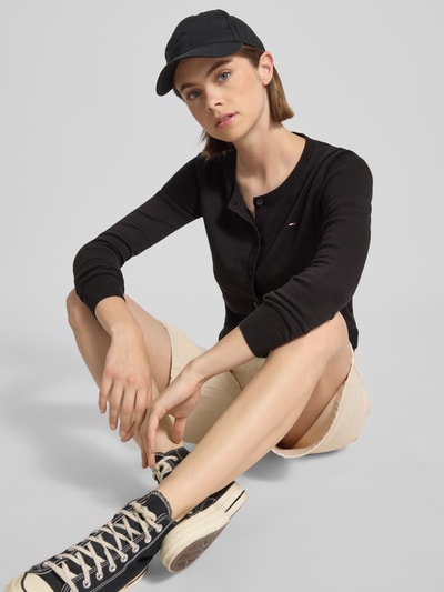 Tommy Jeans Regular fit cardigan van katoen Zwart - 3