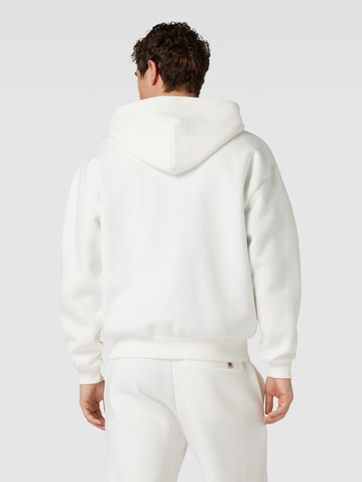 REVIEW Oversized Sweatjacke mit Label-Print Offwhite 5