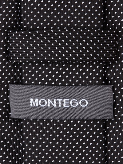 Montego Krawatte mit Punktemuster Black 2