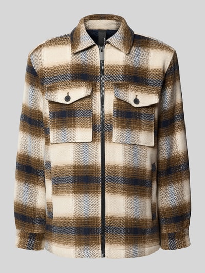 Tom Tailor Comfort fit overhemdjack met voering van teddybont Lichtbruin - 2