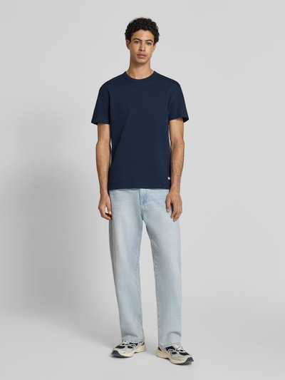 Tommy Jeans Regular Fit T-Shirt aus Baumwoll-Mix Marine 1