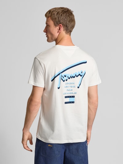 Tommy Jeans T-shirt o kroju regular fit z czystej bawełny Złamany biały 4