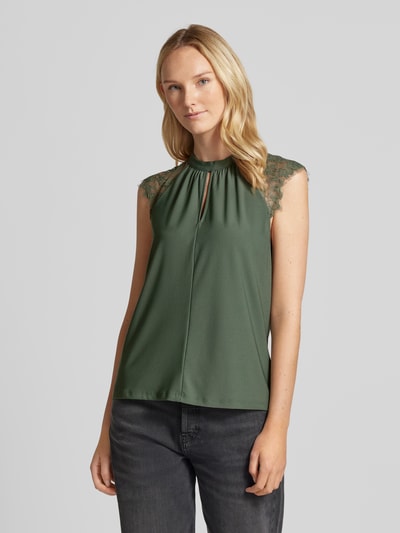 Vero Moda Regular Fit Top mit Spitzenärmeln Modell 'MILLA' Lind 4