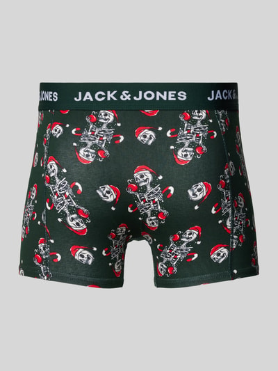 Jack & Jones Boxershort met elastische band met logo in een set van 3 stuks Donkergroen - 3