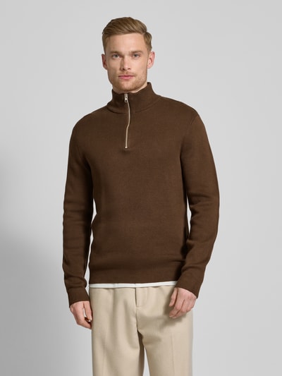 Jack & Jones Premium Troyer mit Label-Detail MOdell 'BLAMILANO' Anthrazit 4