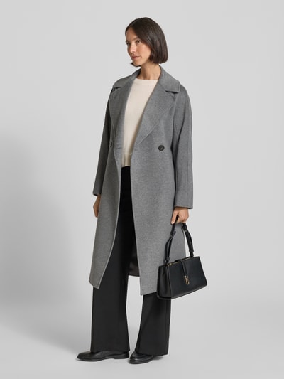 Weekend Max Mara Regular Fit Wollmantel aus reiner Schurwolle Modell 'RESINA' Dunkelgrau Melange 1