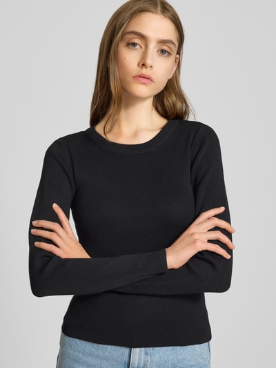 Noisy May Strickpullover mit Streifenmuster Modell 'JAZ' Black 3