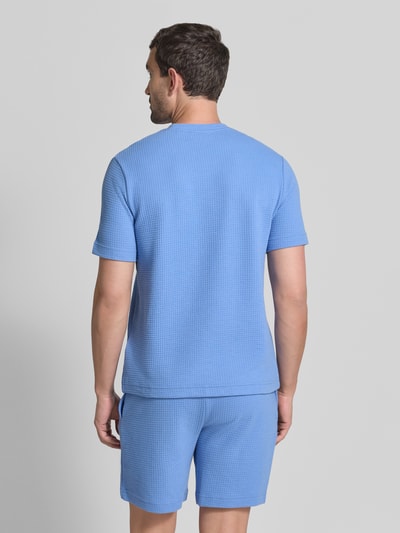 HUGO Herren T-Shirt aus Baumwoll-Mix Modell 'AUSTIN' Blau 5