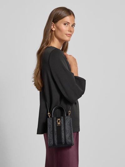 Guess Umhängetasche mit Label-Applikation Modell 'ERENIA MINI TOTE' Anthrazit 1