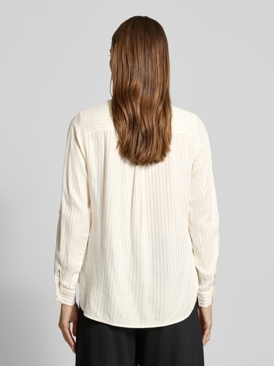 Vero Moda Bluzka koszulowa o kroju regular fit z mieszanki wiskozy model ‘BUMPY’ Biały 5