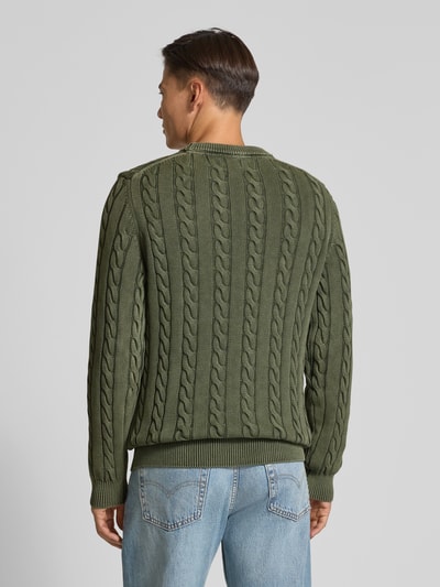 MCNEAL Strickpullover mit gerippten Abschlüssen Oliv 5