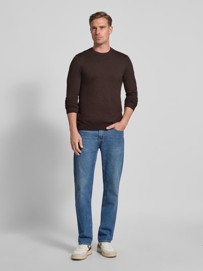 MCNEAL Strickpullover mit Kaschmir-Anteil Schoko Melange 1