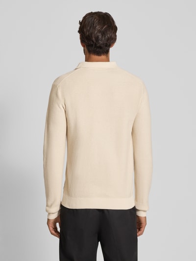 Jack & Jones Premium Strickpullover mit gerippten Abschlüssen Modell 'EASTON' Beige 5