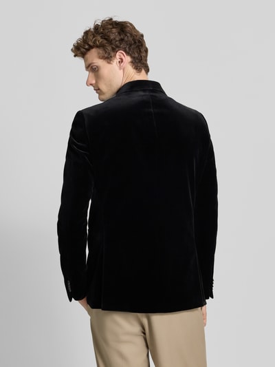 CG - Club of Gents Slim Fit Sakko aus Samt Modell 'Phinix' Black 5