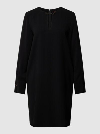 Max Mara Studio Knielanges Kleid mit Schlüsselloch-Ausschnitt Modell 'QUAI' Black 2