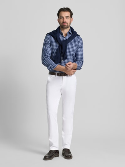 Christian Berg Men Stoffhose mit Gesäßtaschen Weiss 1