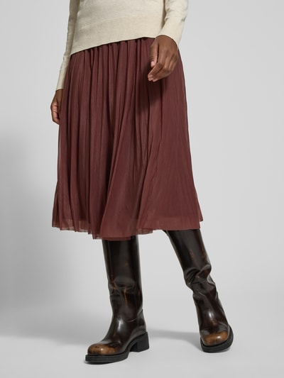 GUIDO MARIA KRETSCHMER WOMAN Plooirok met elastische band, model 'Astrid' Bordeaux - 3