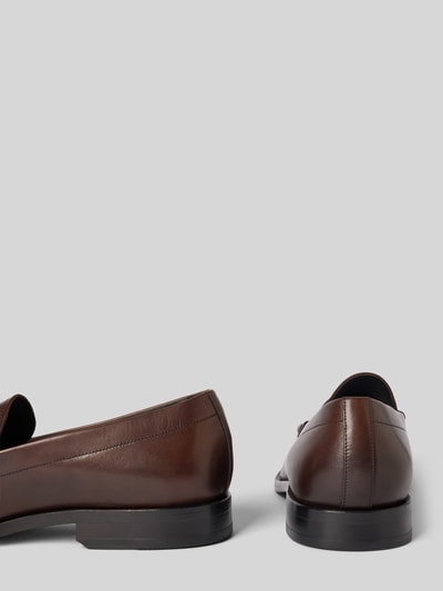 BOSS Loafers van glad leer met penny loafers Donkerbruin - 2